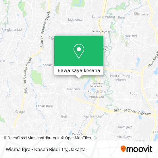 Peta Wisma Iqra - Kosan Risqi Try