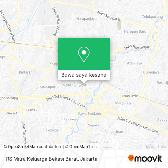 Peta RS Mitra Keluarga Bekasi Barat