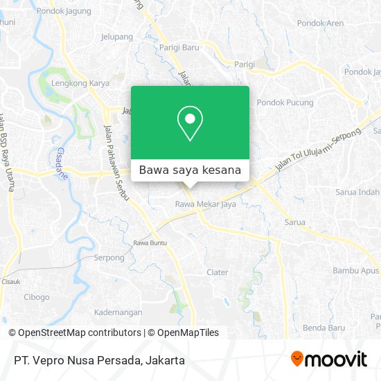 Peta PT. Vepro Nusa Persada