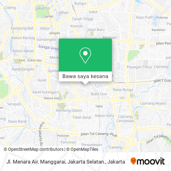 Peta Jl. Menara Air, Manggarai, Jakarta Selatan.