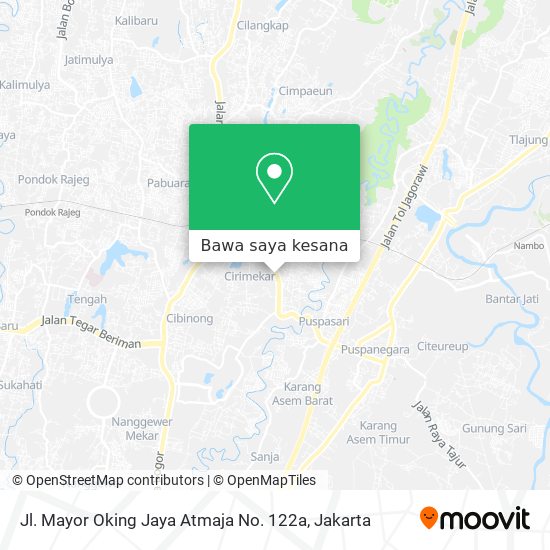 Peta Jl. Mayor Oking Jaya Atmaja No. 122a