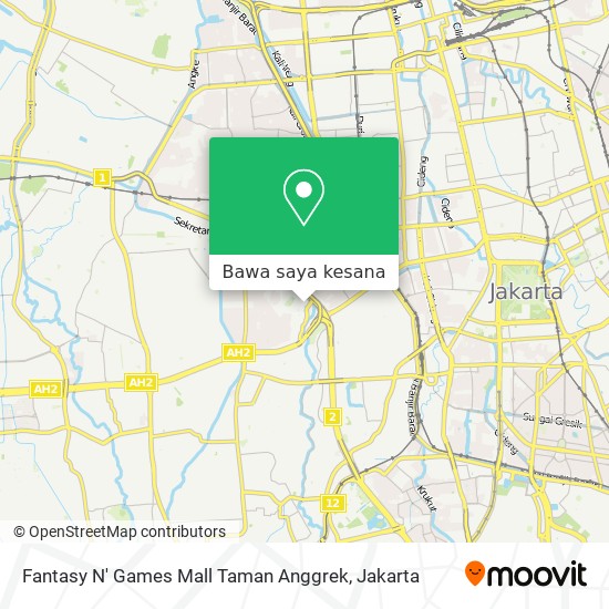 Peta Fantasy N' Games Mall Taman Anggrek