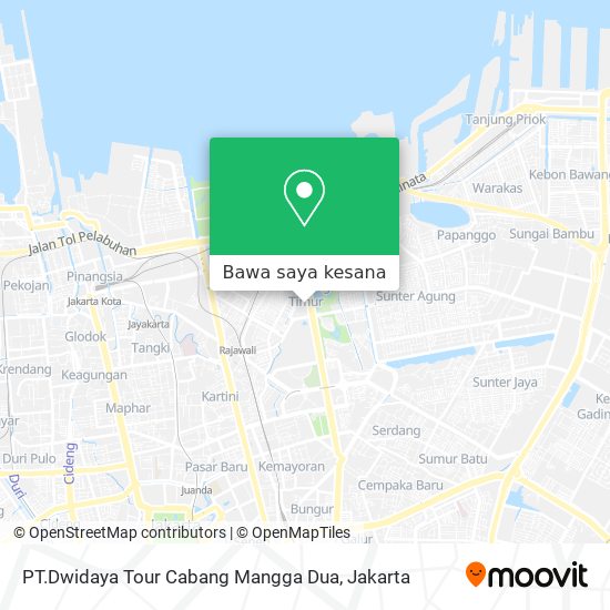 Peta PT.Dwidaya Tour Cabang Mangga Dua