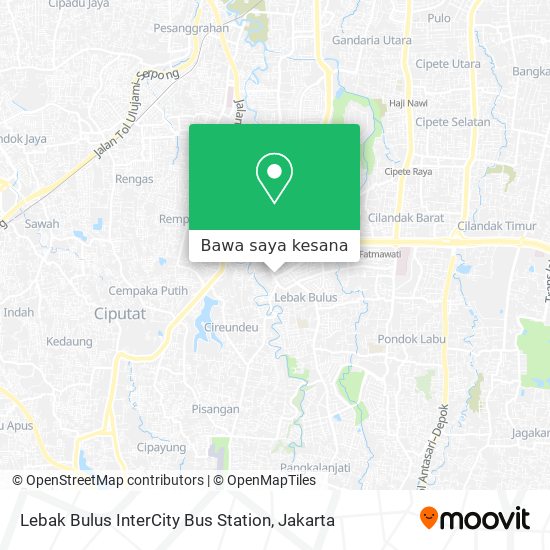 Peta Lebak Bulus InterCity Bus Station