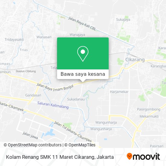 Peta Kolam Renang SMK 11 Maret Cikarang