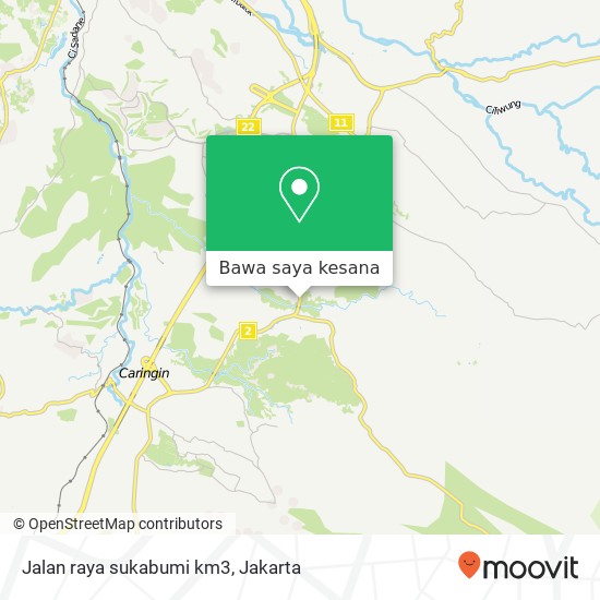 Peta Jalan raya sukabumi km3