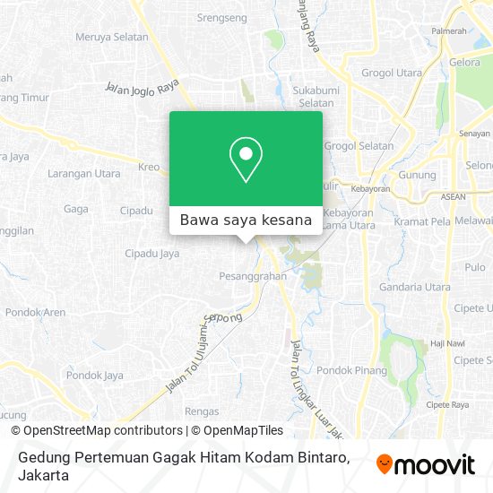 Peta Gedung Pertemuan Gagak Hitam Kodam Bintaro