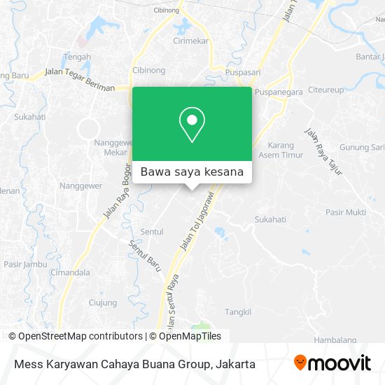 Peta Mess Karyawan Cahaya Buana Group