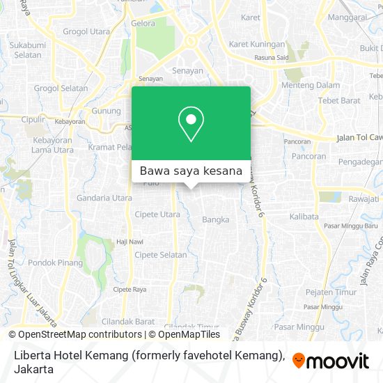 Peta Liberta Hotel Kemang (formerly favehotel Kemang)