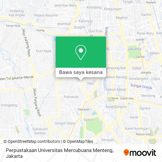 Peta Perpustakaan Universitas Mercubuana Menteng