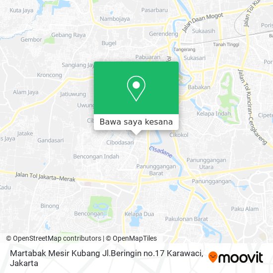 Peta Martabak Mesir Kubang Jl.Beringin no.17 Karawaci