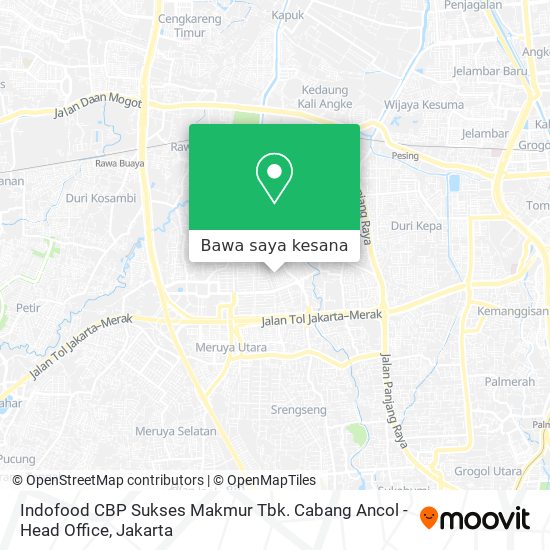Peta Indofood CBP Sukses Makmur Tbk. Cabang Ancol - Head Office