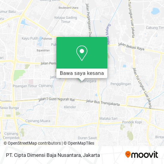 Peta PT. Cipta Dimensi Baja Nusantara