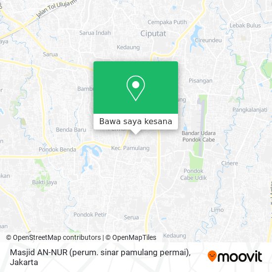 Peta Masjid AN-NUR (perum. sinar pamulang permai)
