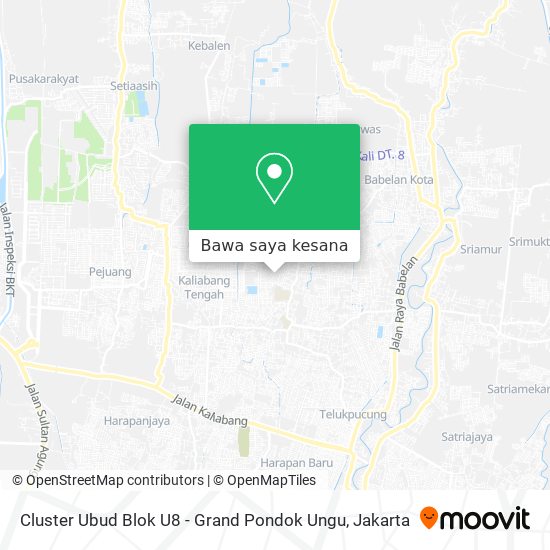 Peta Cluster Ubud Blok U8 - Grand Pondok Ungu