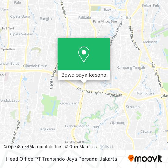 Peta Head Office PT Transindo Jaya Persada