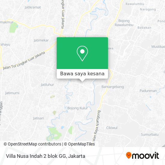 Peta Villa Nusa Indah 2 blok  GG