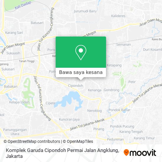 Peta Komplek Garuda Cipondoh Permai Jalan Angklung