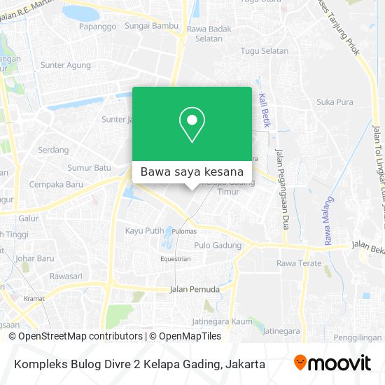 Peta Kompleks Bulog Divre 2 Kelapa Gading