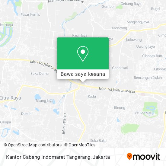 Peta Kantor Cabang Indomaret Tangerang