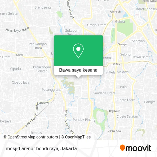 Cara ke mesjid an-nur bendi raya di Jakarta Selatan menggunakan bis ...