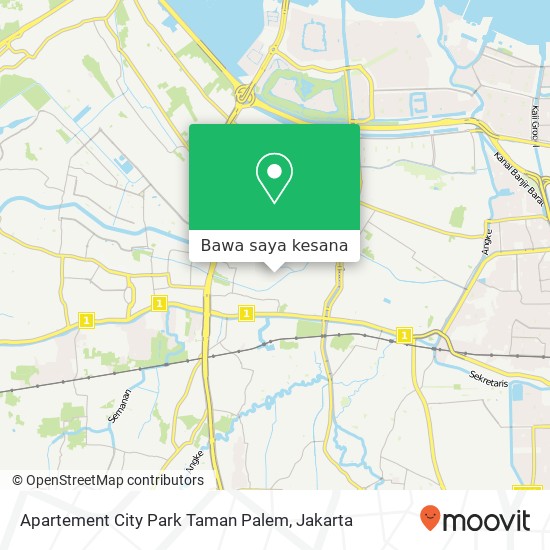 Peta Apartement City Park Taman Palem