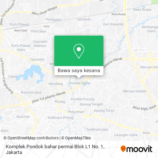 Peta Komplek Pondok bahar permai Blok L1 No. 1