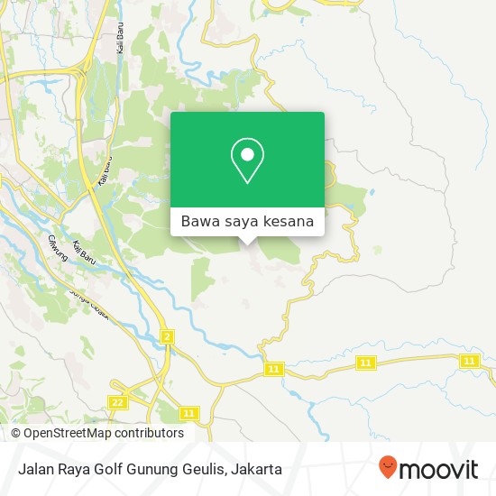 Peta Jalan Raya Golf Gunung Geulis