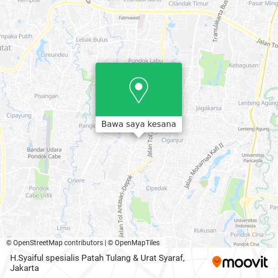 Peta H.Syaiful spesialis Patah Tulang & Urat Syaraf