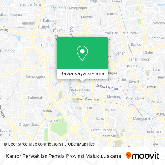 Peta Kantor Perwakilan Pemda Provinsi Maluku