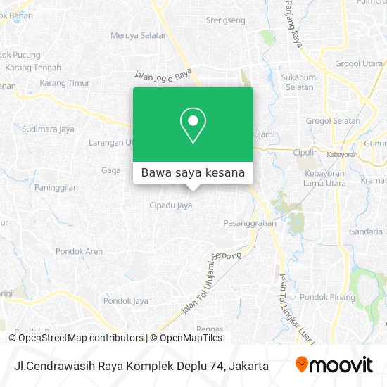 Peta Jl.Cendrawasih Raya Komplek Deplu 74