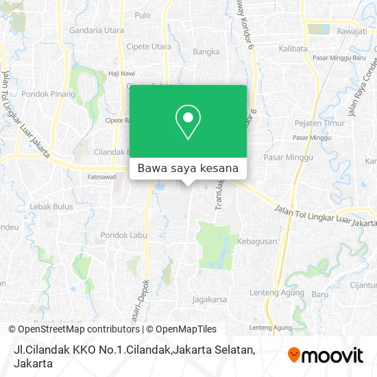 Peta Jl.Cilandak KKO No.1.Cilandak,Jakarta Selatan