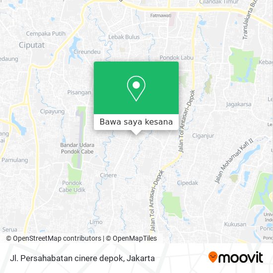 Peta Jl. Persahabatan cinere depok