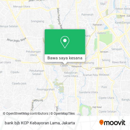 Peta bank bjb KCP Kebayoran Lama