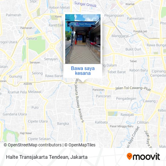 Peta Halte Transjakarta Tendean