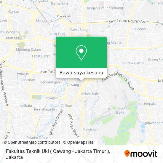 Peta Fakultas Teknik Uki ( Cawang - Jakarta Timur )