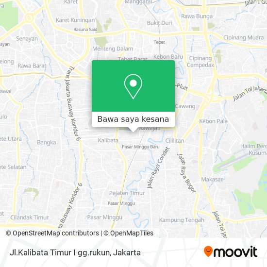 Peta Jl.Kalibata Timur I gg.rukun