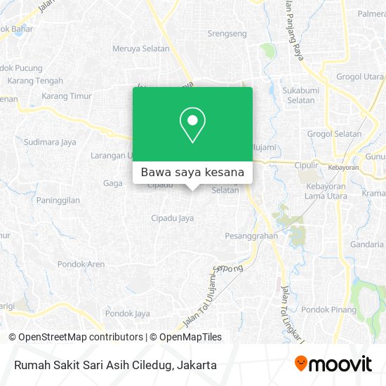Peta Rumah Sakit Sari Asih Ciledug