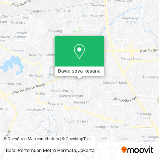 Peta Balai Pertemuan Metro Permata