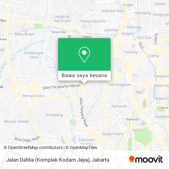 Peta Jalan Dahlia (Komplek Kodam Jaya)