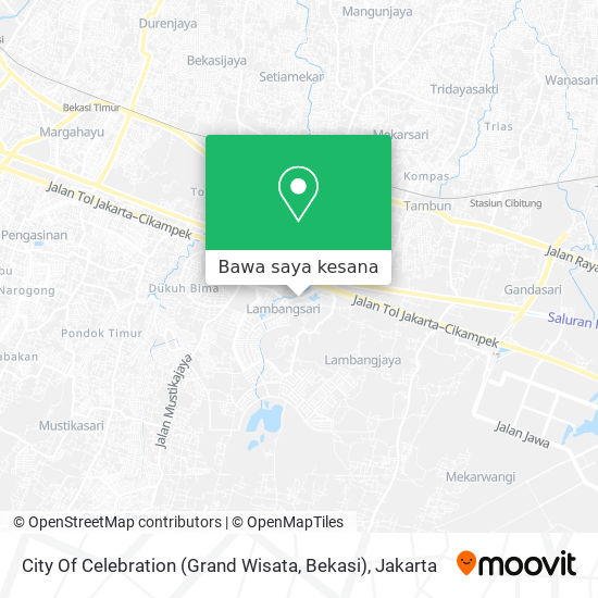 Peta City Of Celebration (Grand Wisata, Bekasi)