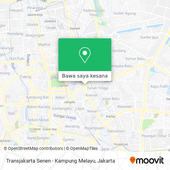 Peta Transjakarta Senen - Kampung Melayu