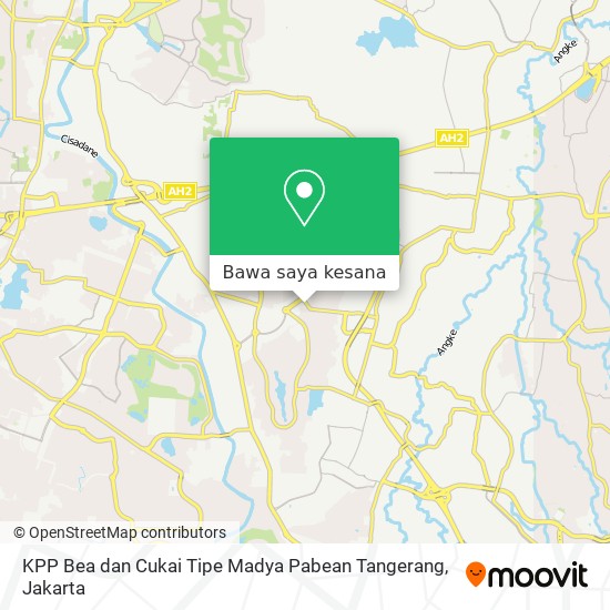 Peta KPP Bea dan Cukai Tipe Madya Pabean Tangerang