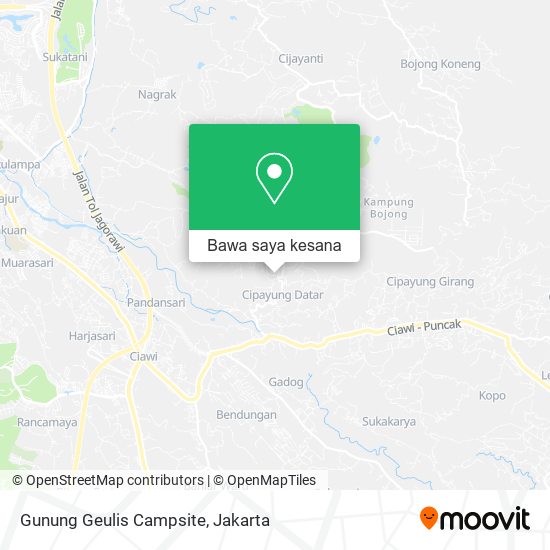 Peta Gunung Geulis Campsite