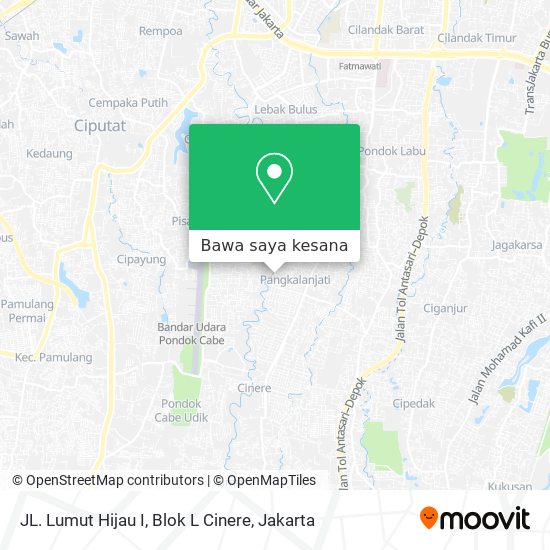 Peta JL. Lumut Hijau I, Blok L Cinere