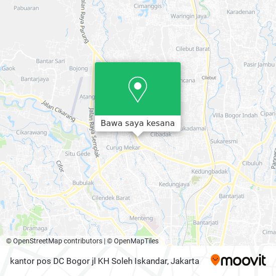 Peta kantor pos DC Bogor jl KH Soleh Iskandar