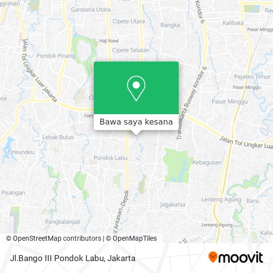 Peta Jl.Bango III Pondok Labu