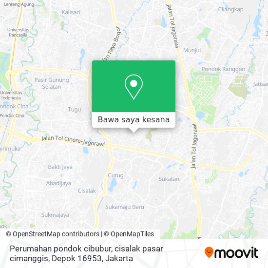 Peta Perumahan pondok cibubur, cisalak pasar cimanggis, Depok 16953