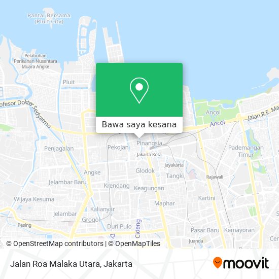 Peta Jalan Roa Malaka Utara