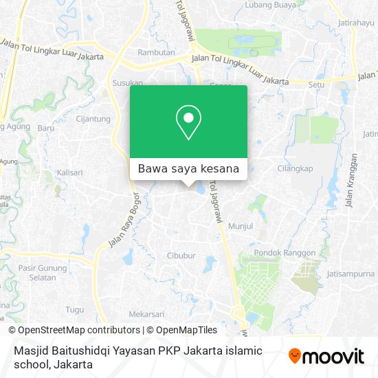 Peta Masjid Baitushidqi Yayasan PKP Jakarta islamic school